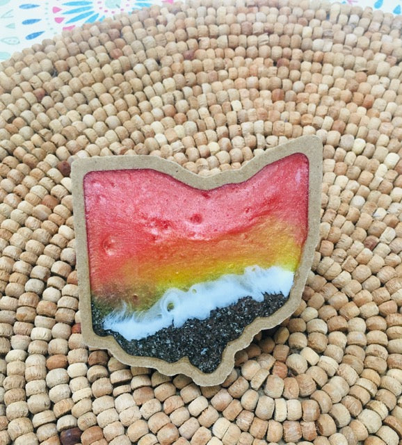 Small Ohio Beach Magnet - Sunrise Shimmer