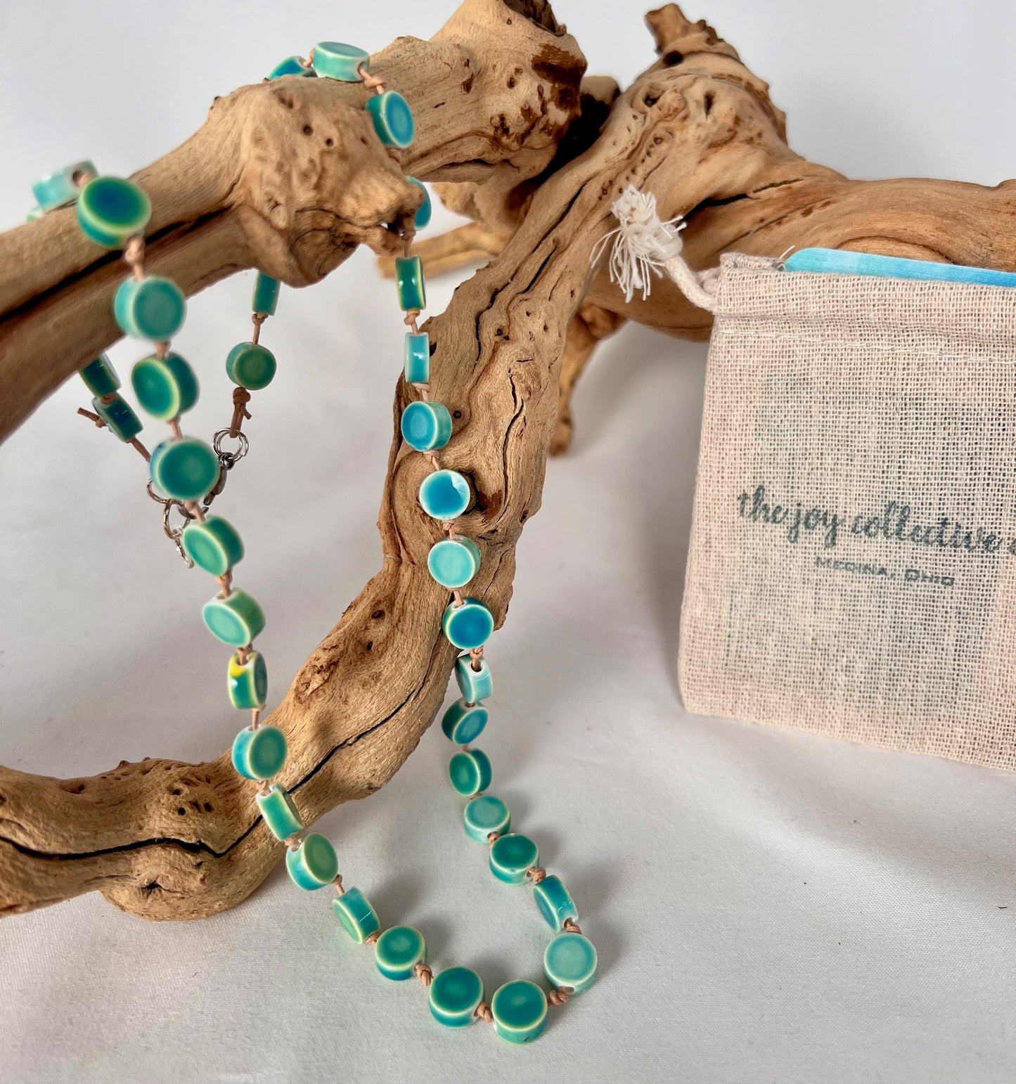 Aqua Teal Wrap Bracelet / Necklace