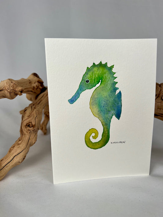 Children's Seahorse Watercolor Workshop Wednesday July 24, 2024