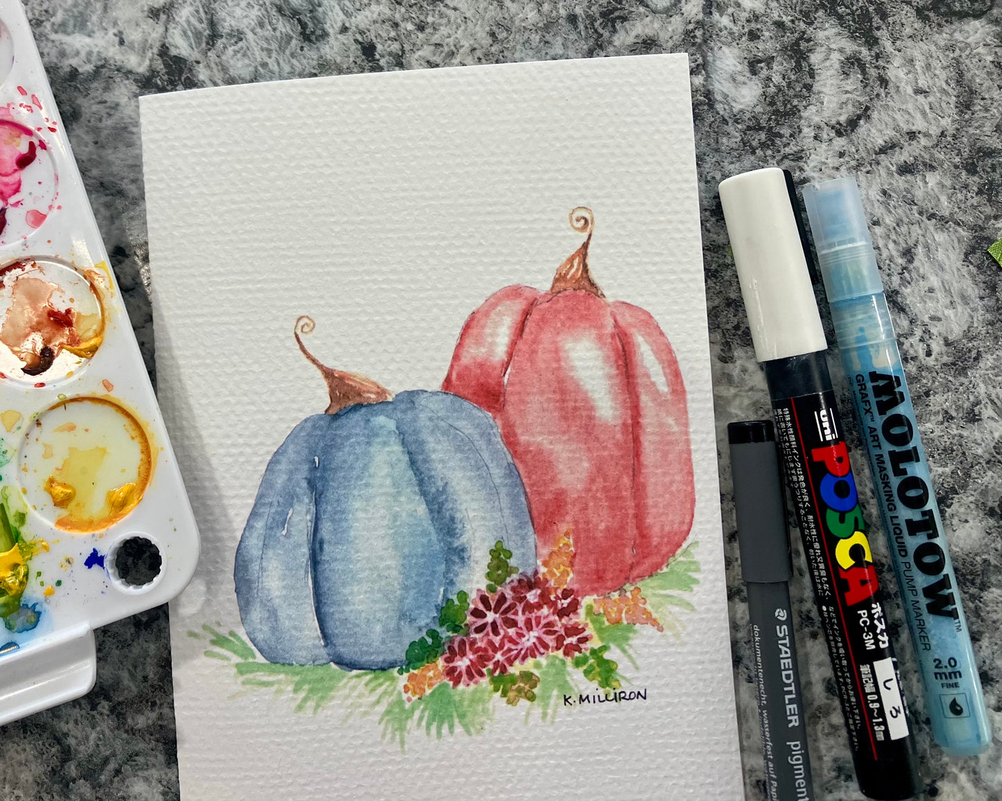 Fall Pumpkin Watercolor Workshop - Thursday, October 16th, 2025 5:30 - 7:30 PM