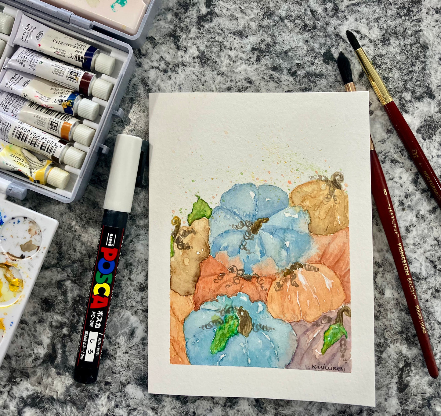 Fall Pumpkin Watercolor Workshop - Thursday, October 16th, 2025 5:30 - 7:30 PM